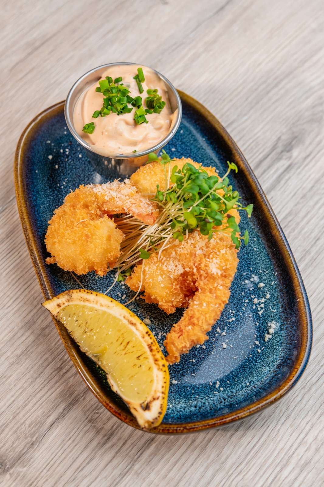 Krewetki i kalmary w panko